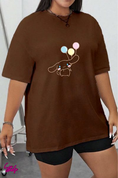 SevMode In the Cart, 1 T-Shirt Is a Gift for Purchases of 5 or More - Cartoon Character Printed Large Size T-Shirt