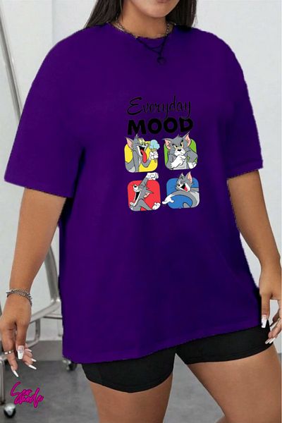 SevMode In Cart 6 and Above Purchases Get 1 T-Shirt as a Gift - Everyday Mood Printed Large Size T-Shirt