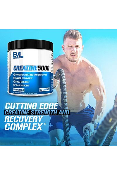 evlution nutrition Creatine(Kreatin) 5000 Supports Faster Recovery, Lean Muscle Growth & Performance