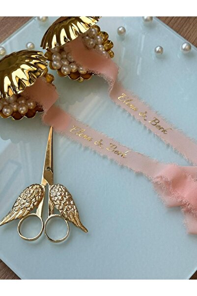 Atatuğ Hediyelik Kişiye Özel Söz Kurdelesi – Sade & İsim Baskılı Somon Rengi ...