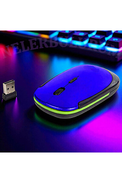 nelerbulurum Tak ve çalıştır ince kasa 2.4 GHZ 1200 DPI KABLOSUZ MOUSE