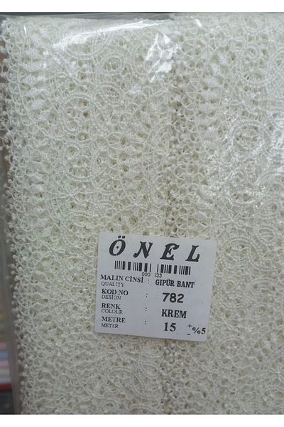 ZAYKA Lace Polyester Guipure Tape Cream 15 Meters Width 6 cm On-782-Kr
