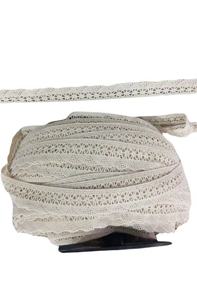 P Parla Kopanaki Lace Width 4 cm Striped Cream 1 Meter