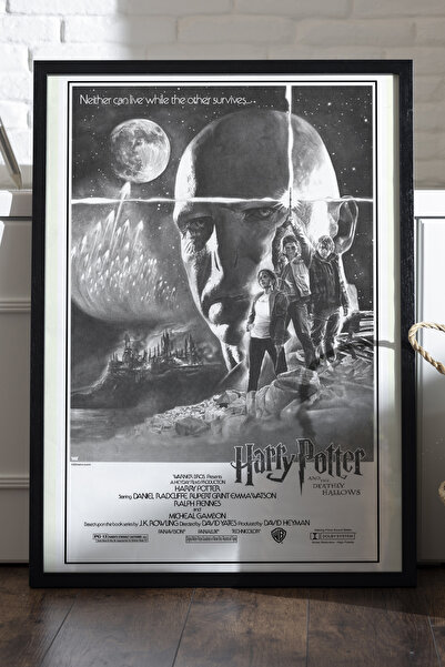 Duvarda Harry Potter Siyah Ahşap Çerçeveli Poster, Film Duvar Tablosu