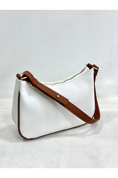 çkn sedat çakan çanta & fular & aksesuar Ry Textured Fabric Baguette Model Women's Hand Shoulder Diagonal Bag