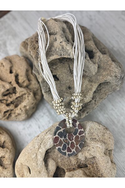 SEDEF TAKI Leopar taşlı el yapımı tasarım kolye