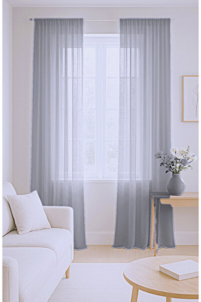 Royalty РІДКІСНИЙ ПЛАТТОВИЙ ЛЬОН ТЕМНО-СІРИЙ ТЮЛЬ