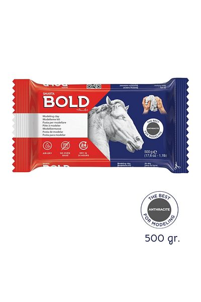 Art Tone Bold Modeling Dough 500Gr Anthracite (1 Piece)