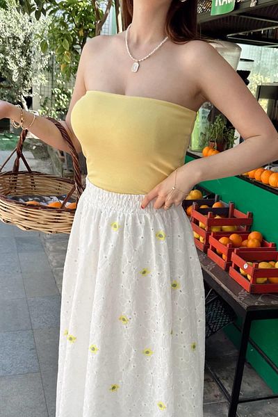lizge giyim Embroidered Detailed Brode Skirt