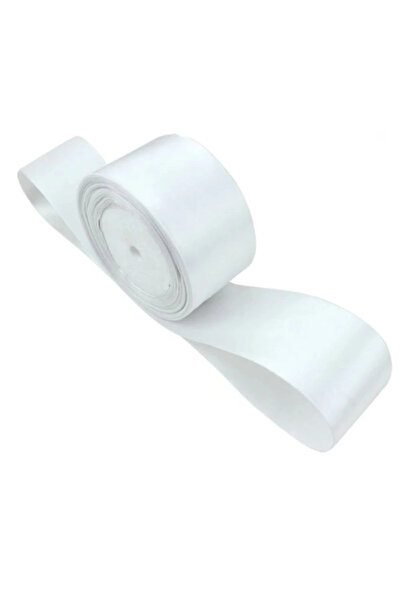 P Parla Panglică din satin 6 cm albă 10 metri