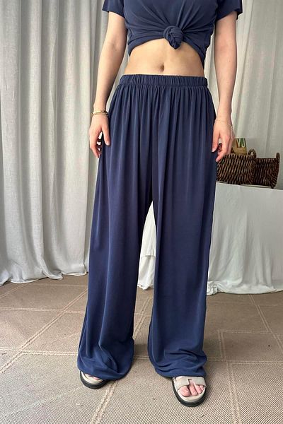 lizge giyim Elastic Wide Leg Modal Pants