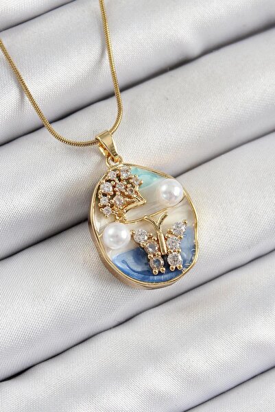 Dazzlecave 316L Stainless Steel Exquisite Tree with Butterfly and Pearl Detai...
