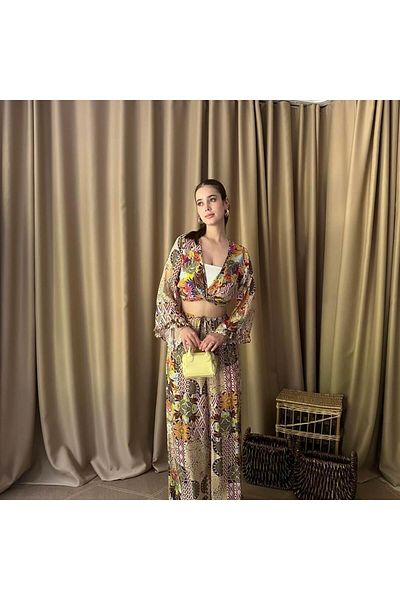 lizge giyim Patterned Lace Trousers
