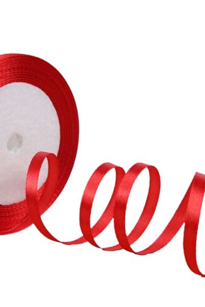 P Parla Red Satin Ribbon - 2 cm, 10 Meters