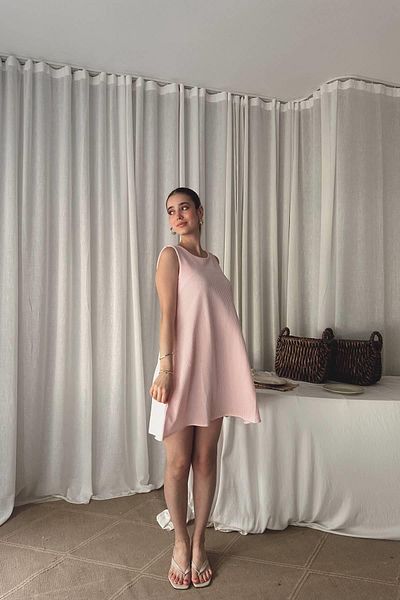 lizge giyim Knitted Striped Dress
