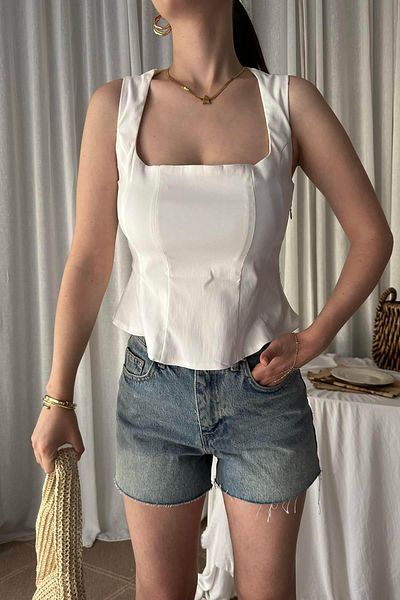 lizge giyim Peplum Corset Top