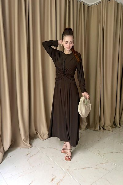 lizge giyim Kruvaze Snap Sandy Dress