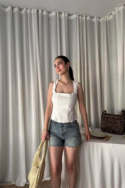 lizge giyim Peplum Corset Top