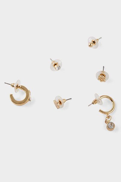 DeFacto Women's 6-Piece Gold Earrings F5985Axns