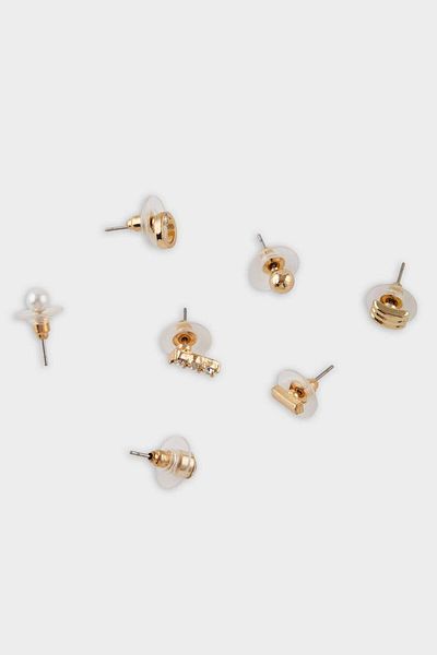DeFacto Women's 9-Piece Gold Earrings F5983Axns
