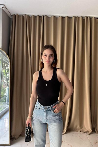 lizge giyim Heart Accessories Detailed U-Neck Tank Top