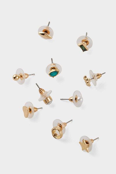 DeFacto Women's 10 Gold Earrings F5987Axns
