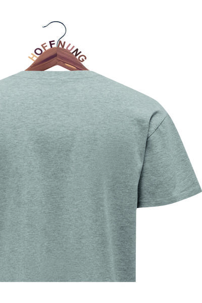 HOFFNUNG Unisex Ανδρικό/Γυναικείο μπλουζάκι με λαιμόκοψη BLANK NO PRINT oversized μεγέθη που αναπνέει με ανοιχτό ώμο