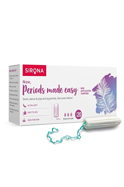 Sirona سدادات قطنية ذات تدفق منتظم 20 سدادة قطنية