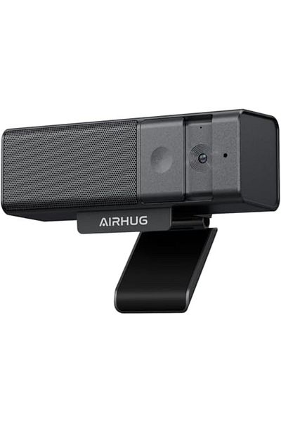 AIRHUG 3 in 1 Webcam - 1080P Webcam with Microphone and Speaker, USB Webcam with Privacy Cover