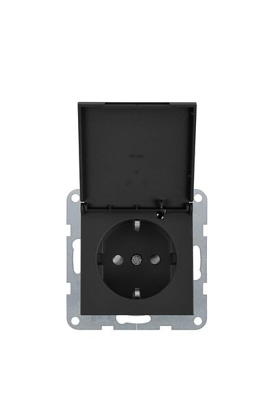 PANASONIC Schuko Socket Mechanism with Child Protection and Quick Connect - Karre Plus 55 Fumuriu