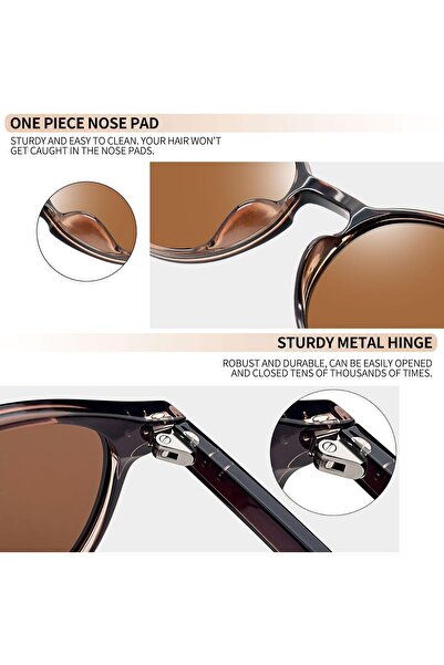 Joopin Retro Round Polarized Sunglasses UV400 Protection