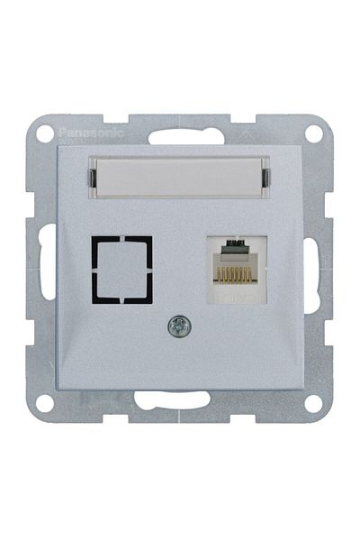 PANASONIC MECANISM PRIZA CAT6 cu ETICHETA KARRE PLUS 55 SILVER