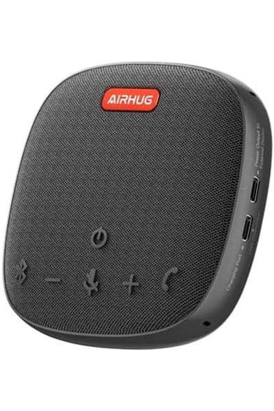 AIRHUG Bluetooth Speakerphone, Conference Speaker with Microphone, 360° Voice Pickup, Advanced Nois