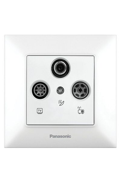 PANASONIC TV-RAD-SAT End Socket Arkedia Slim White