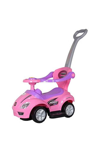 rexa 3-in-1 Push Ride-On Car with Handle – 62.5 x 30 x 35 cm, Convertible Toddler Ride