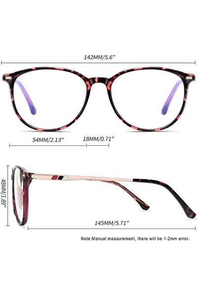 Joopin Blue Light Glasses for Men & Women - Retro Round Anti Eye Fatigue Computer Gaming Glasses