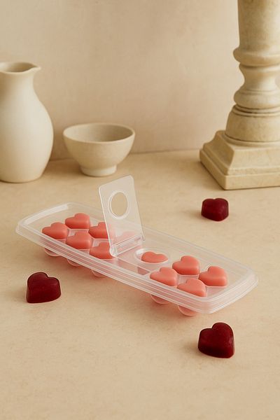 Anadolu Saray Practical 12-Piece Clamshell Heart Shaped Silicone Ice Mold |   Silicone Bass Finger Heart Shaped Ice Mold