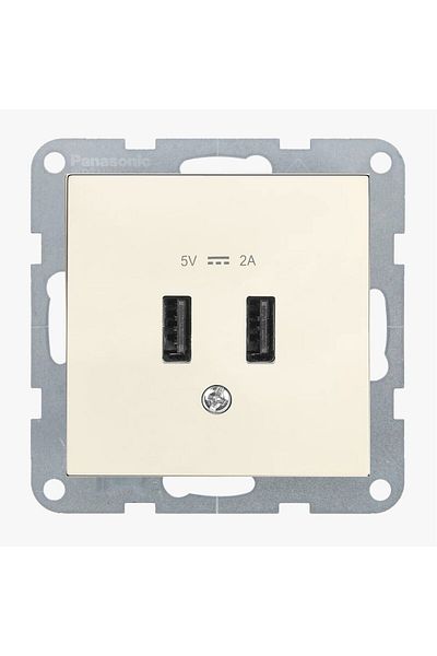 PANASONIC USB Socket 5V-2A Mechanism Karre Plus 55 Beige