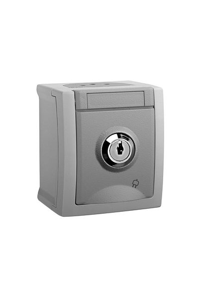 PANASONIC PRIZA SCHUKO CU CHEIE IP54 PACIFIC GRI