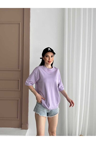NOTCHTR Unisex Women's Men's Plain Short Sleeve Oversize Crew Neck Cotton Lycra T-Shirt