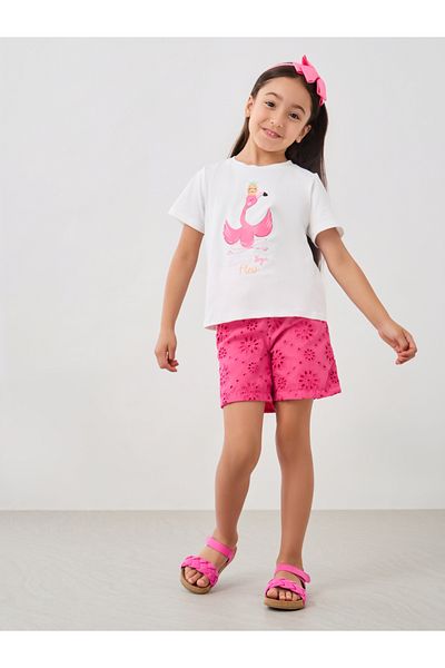 Styli Graphic Print Round Neck T-Shirt and Shorts Set