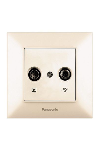 PANASONIC TV/SAT End Socket Arkedia Slim Beige