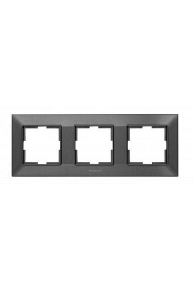 PANASONIC Arkedia Slim 3-Gang Horizontal Frame - Smoky