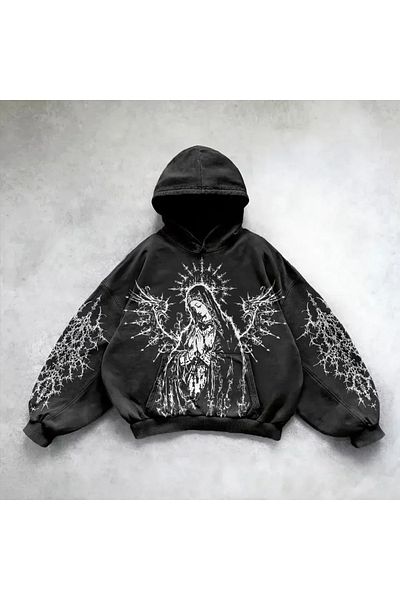 Touz Moda Πλενόμενο Warrior Angel Woman Gothic Hooded φούτερ