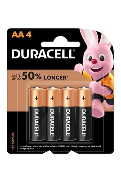 Duracell 4 - Piece AA-4 Batteries Black/Copper