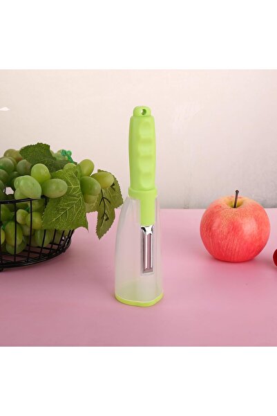 Pannex Vegetable & Fruit Peeler with Container – Sharp Stainless Blade, Non-Slip Handle, Dishwasher Safe
