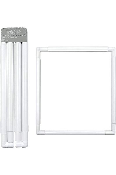 Wool Queen universal embroidery frame, white, polypropylene, 43 x 43 cm