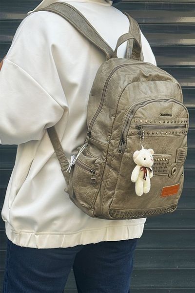 Just Polo Imported Washable Leather Backpack and School Bag