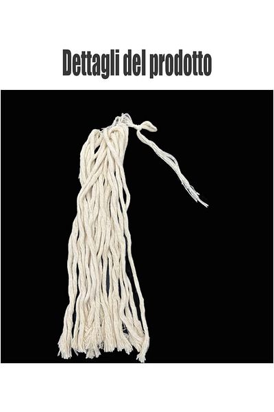 Lincheer Set of 4 sets of 8 wicks for oil stove, cotton, beige