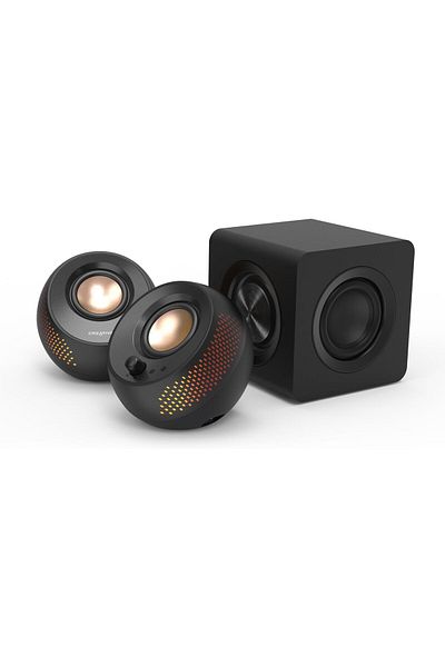 CREATIVE Pebble X Plus 2.1 USB-C Computer Speakers with Subwoofer and Customizable RGB Lighting
